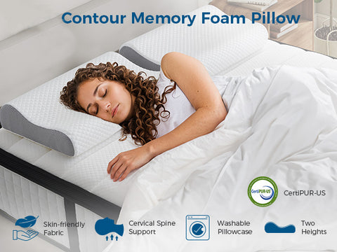 Memory Foam Cervical Neck Pillow